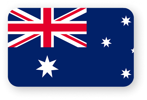 Blue field with a Union Jack, a large seven-pointed Commonwealth Star, and five stars of the Southern Cross.