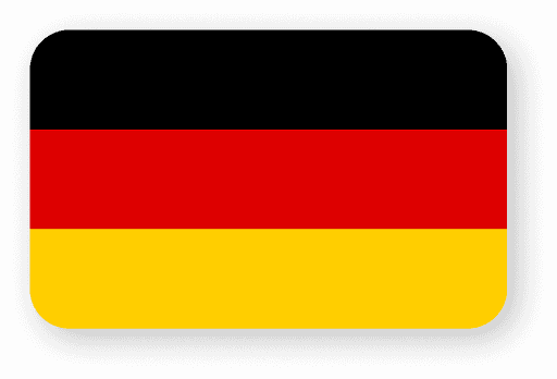 Three equal horizontal bands of black (top), red (middle), and gold (bottom).