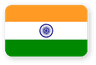Horizontal tricolor of saffron, white, and green with a 24-spoke navy blue Ashoka Chakra wheel in the center.