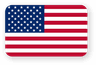 Thirteen horizontal red and white stripes with a blue canton containing fifty small white five-pointed stars.